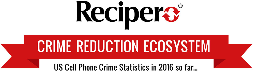 Recipero's US Cell Phone Crime Statistics in 2016 so far..
